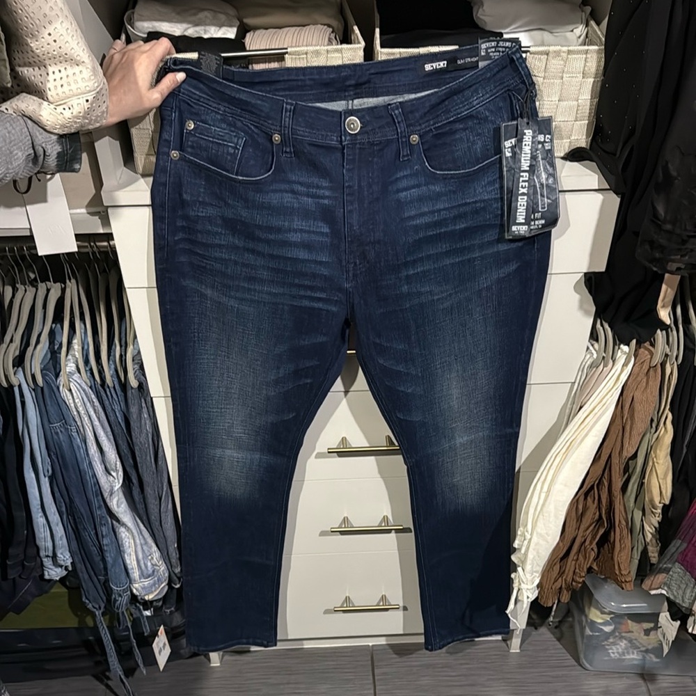 Seven7 Blue Skinny Jeans Classic Denim